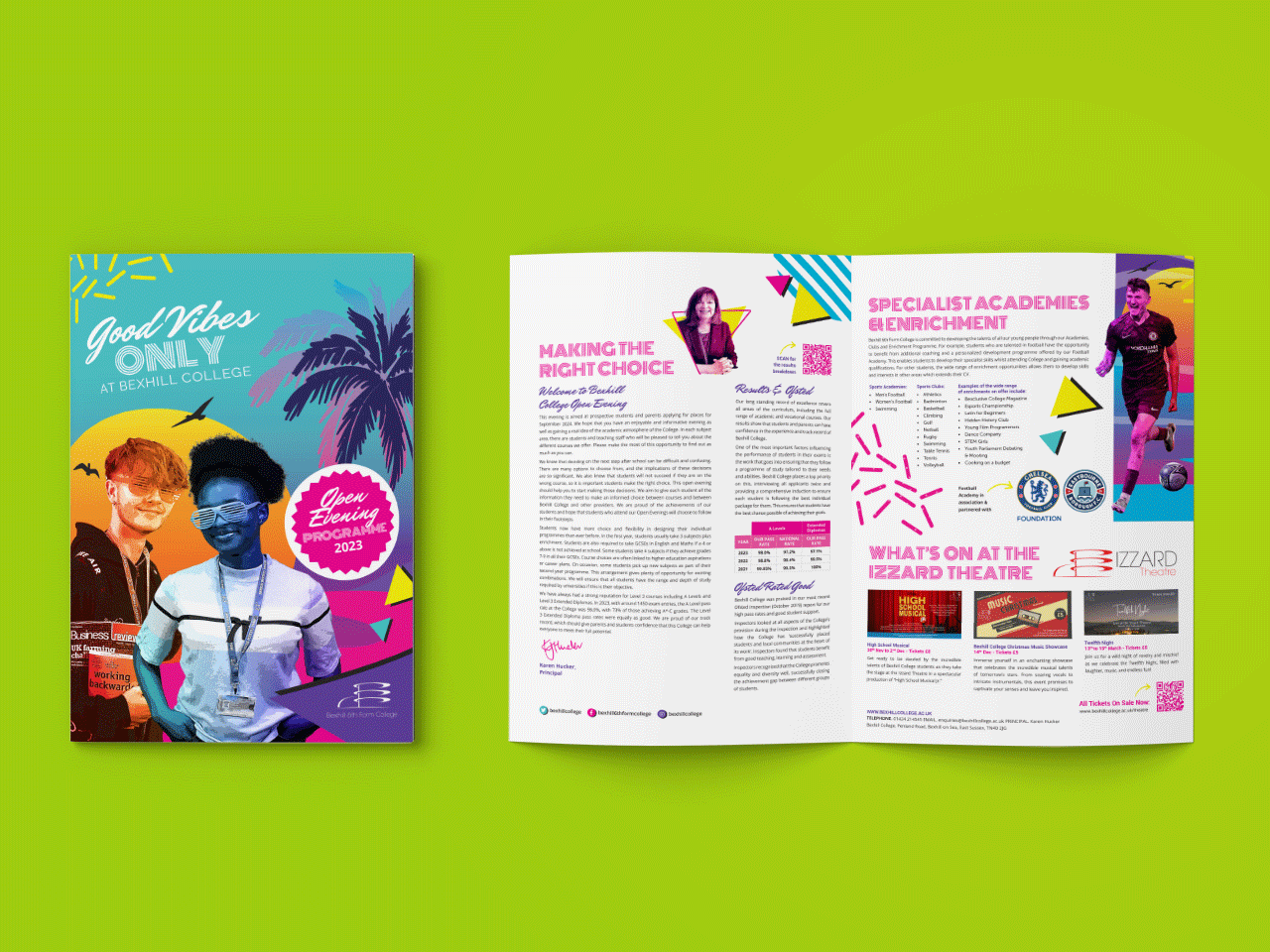 Bexhill College Open Evening Programme Design